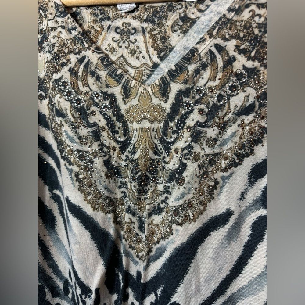 CHICO’S | top shirt 3 animal print - Picture 2 of 4